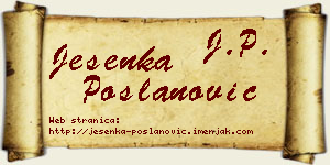 Jesenka Poslanović vizit kartica
